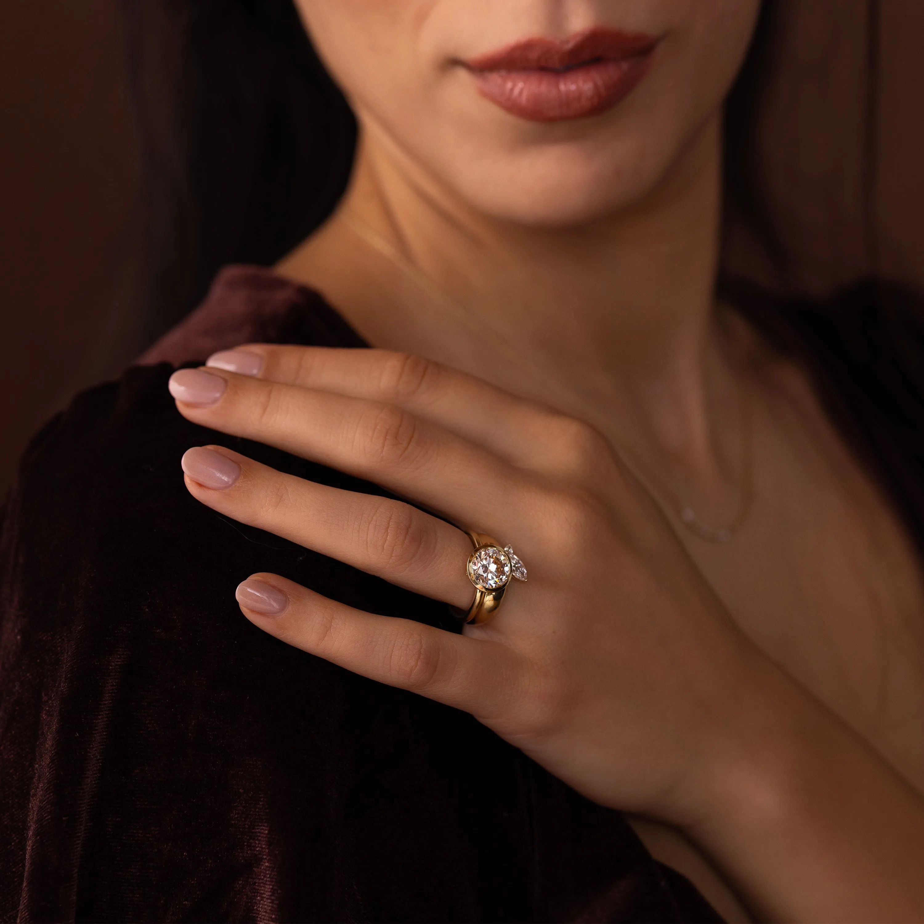 Foreshadow Band, 0.36ct. Lab-Grown Light Pink Diamond