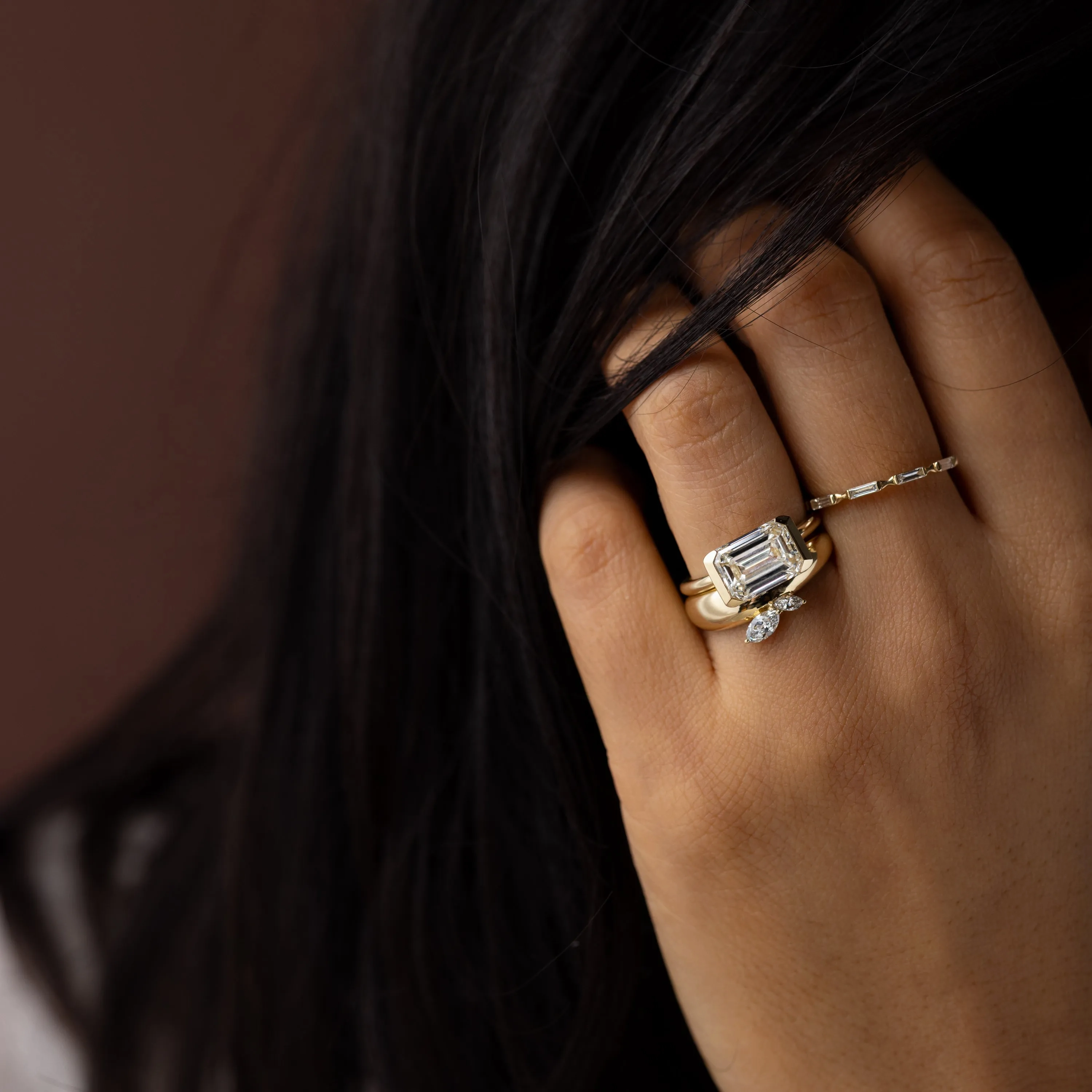 Foreshadow Band, 0.36ct. Lab-Grown Light Pink Diamond