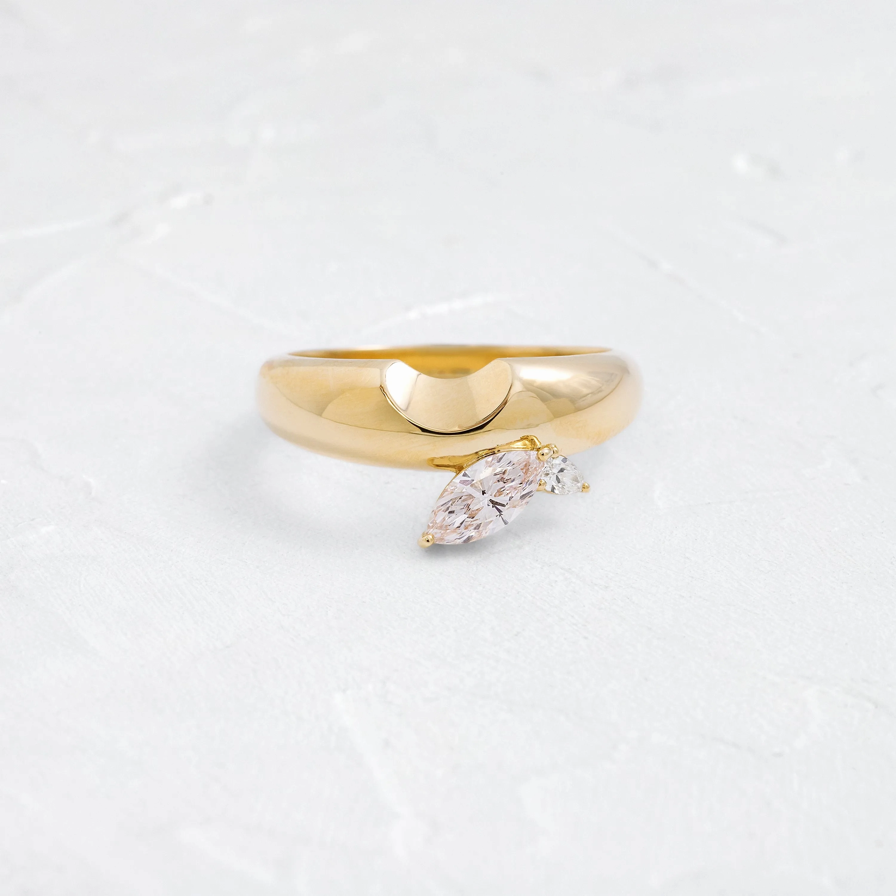 Foreshadow Band, 0.36ct. Lab-Grown Light Pink Diamond