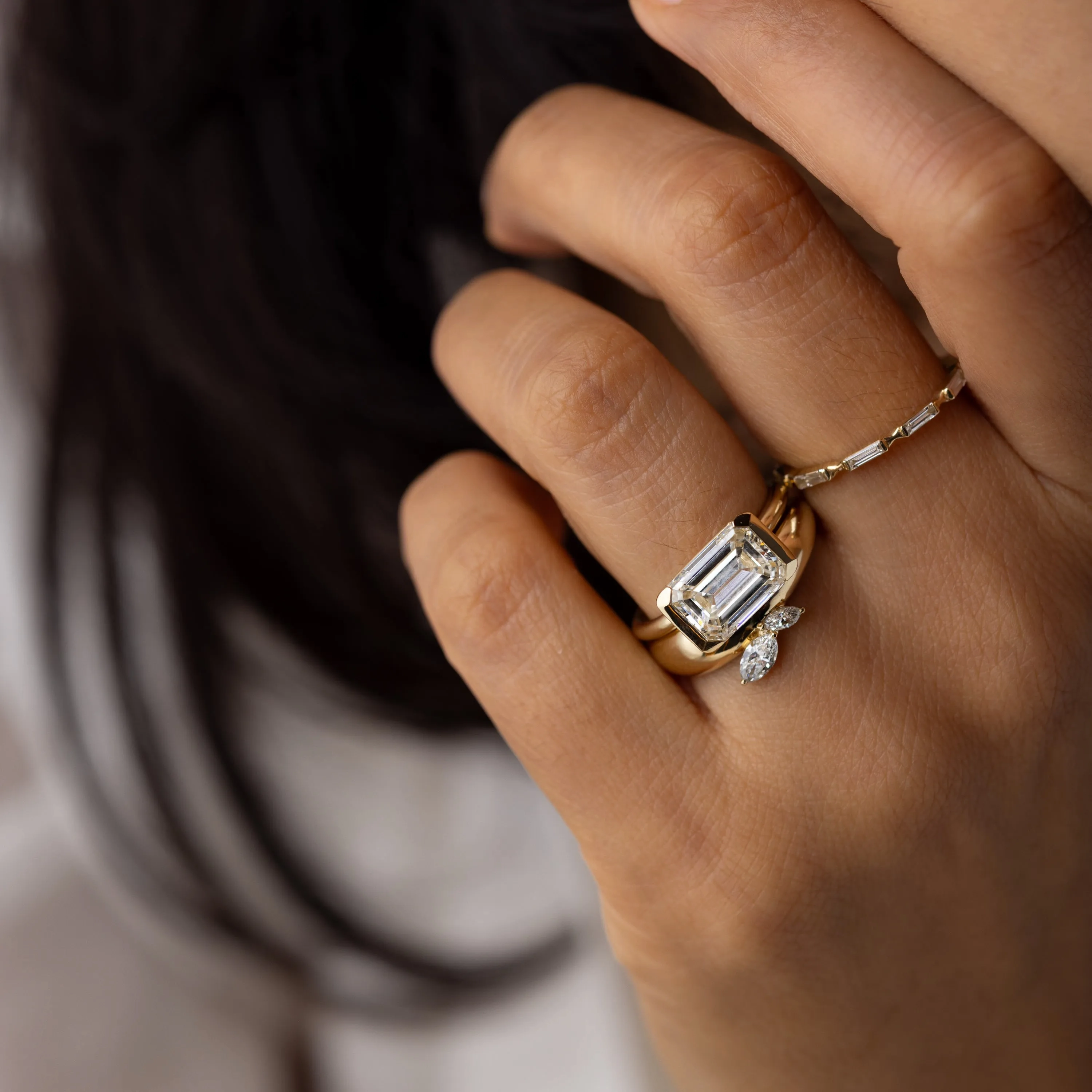 Foreshadow Band, 0.36ct. Lab-Grown Light Pink Diamond