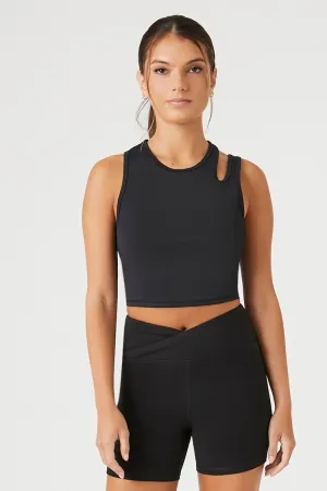 Forever 21 Damen Active Surplice Biker Shorts Schwarz Forever 21