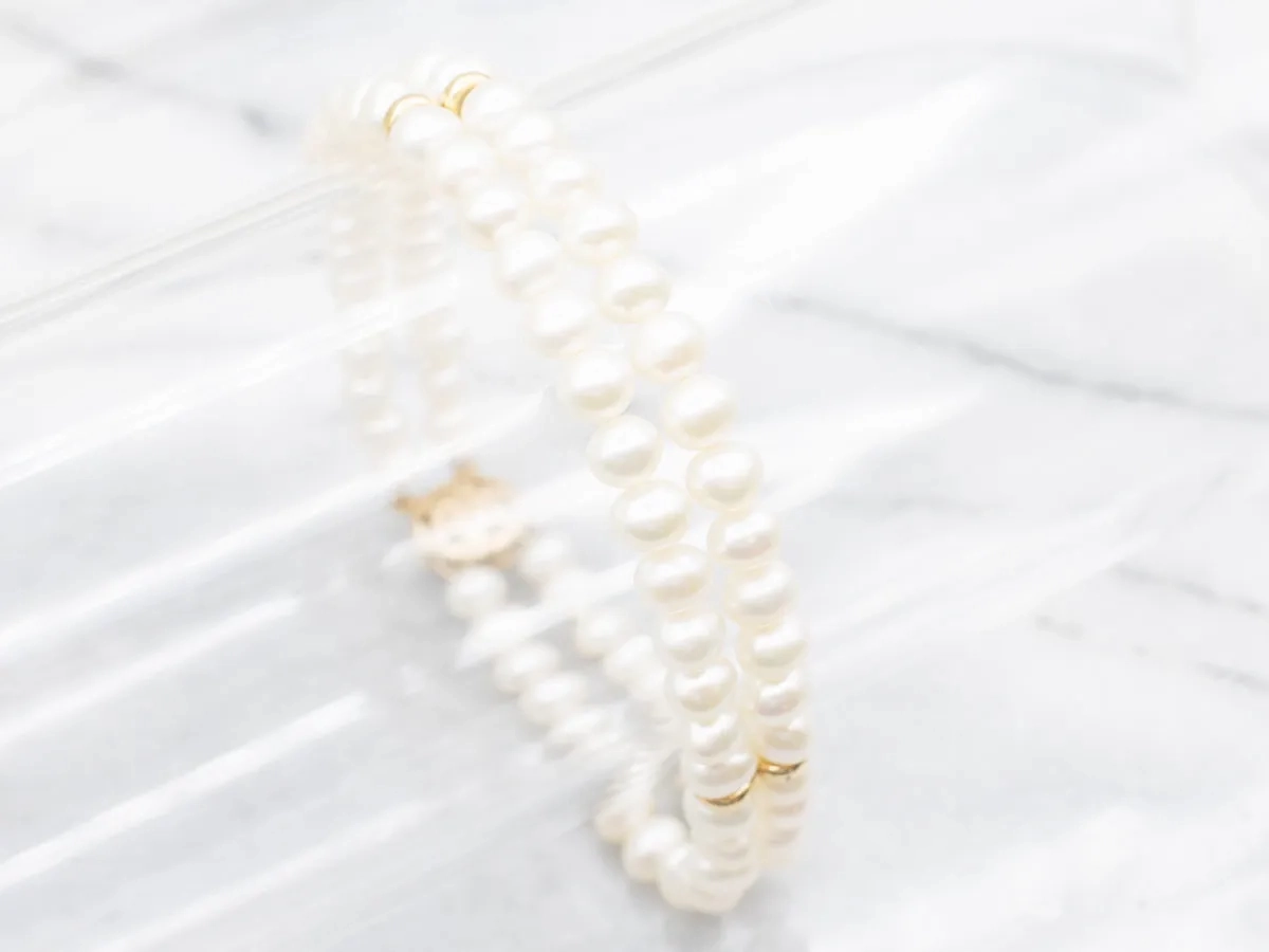 Freshwater Pearl Double Strand Bracelet
