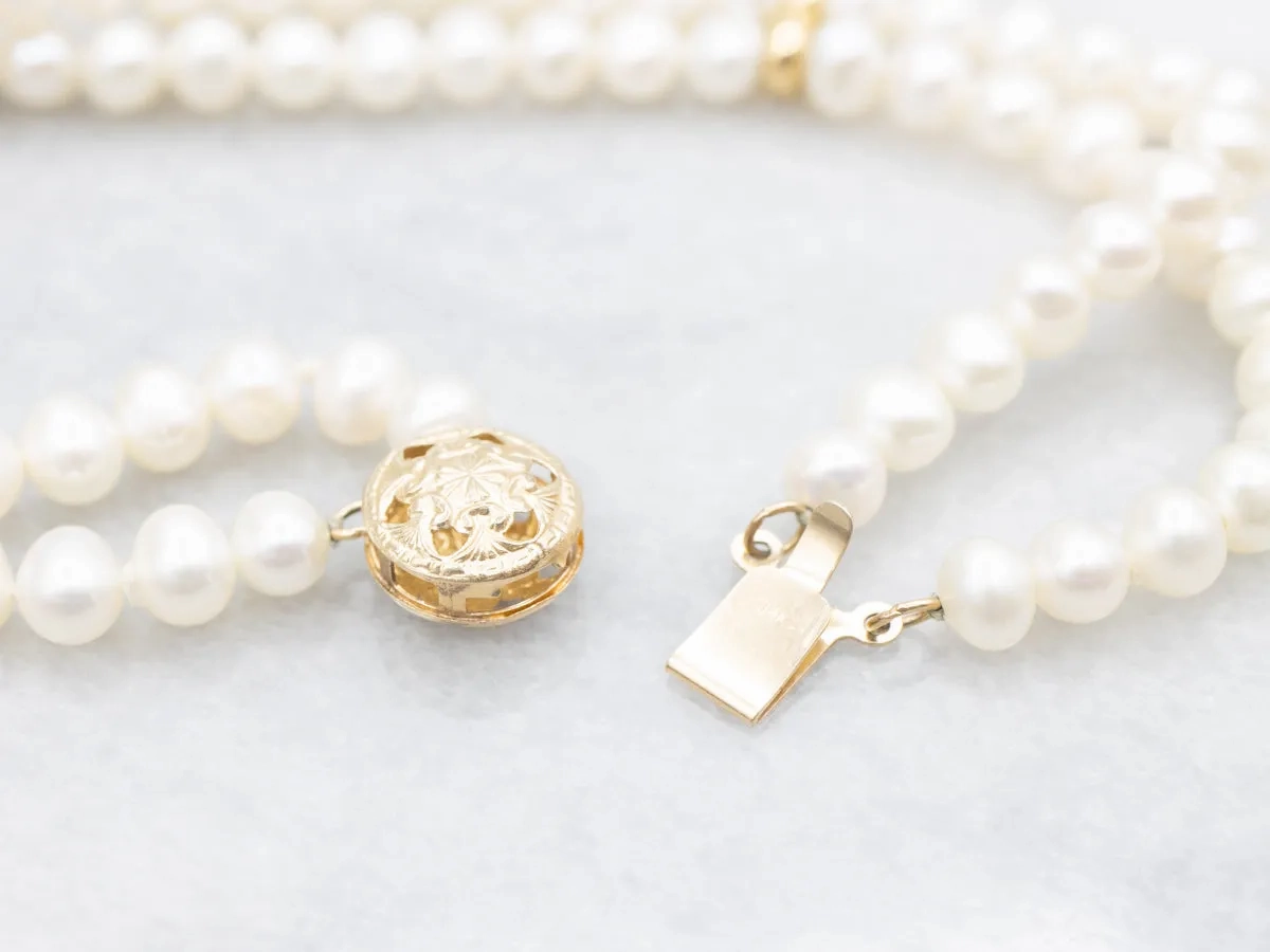 Freshwater Pearl Double Strand Bracelet
