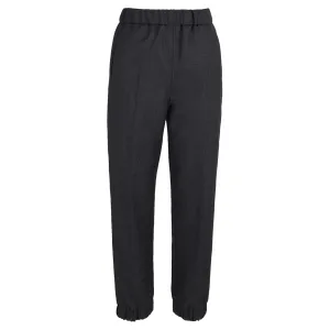 Ganni Bundhose in schwarzer Wolle