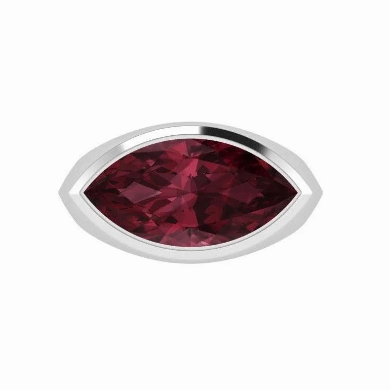 Garnet Gemstone Marquise Ring 14K Gold
