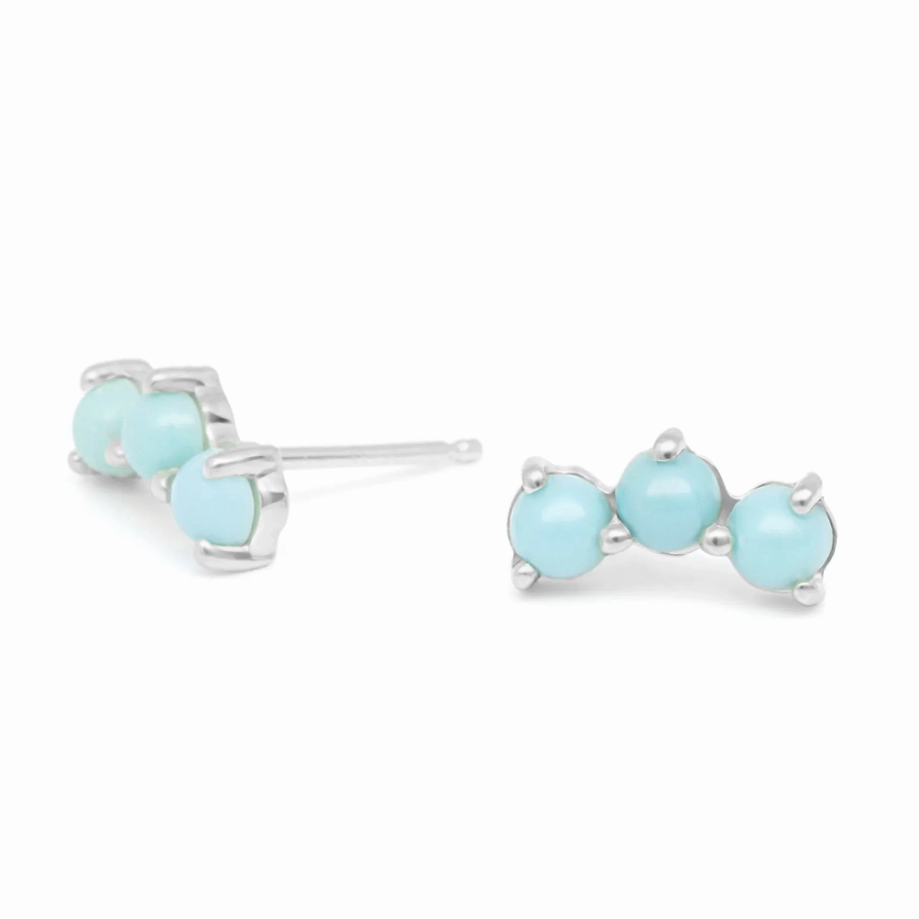 Gemstone Trio Climber Earrings
