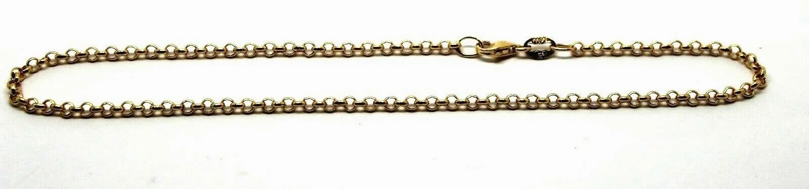 Genuine 9ct 9k Solid Yellow or Rose Gold 25cm Round Belcher Anklet