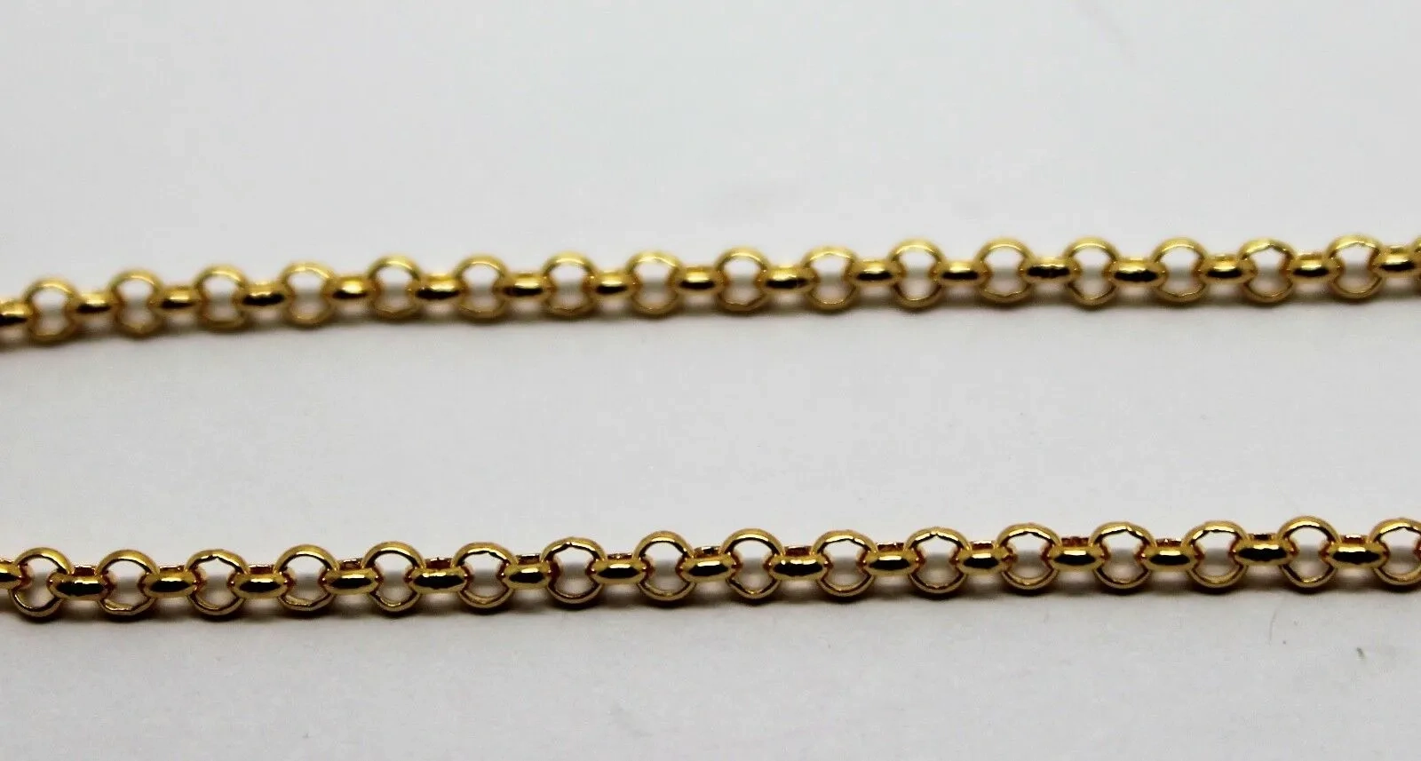Genuine 9ct 9k Solid Yellow or Rose Gold 25cm Round Belcher Anklet