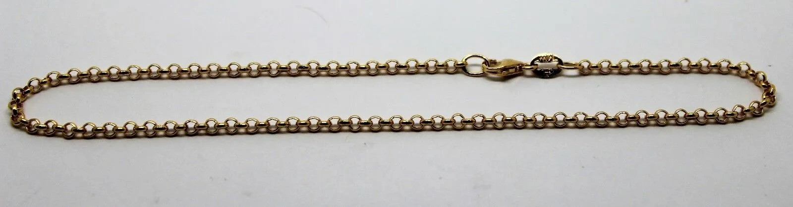 Genuine 9ct 9k Solid Yellow or Rose Gold 25cm Round Belcher Anklet