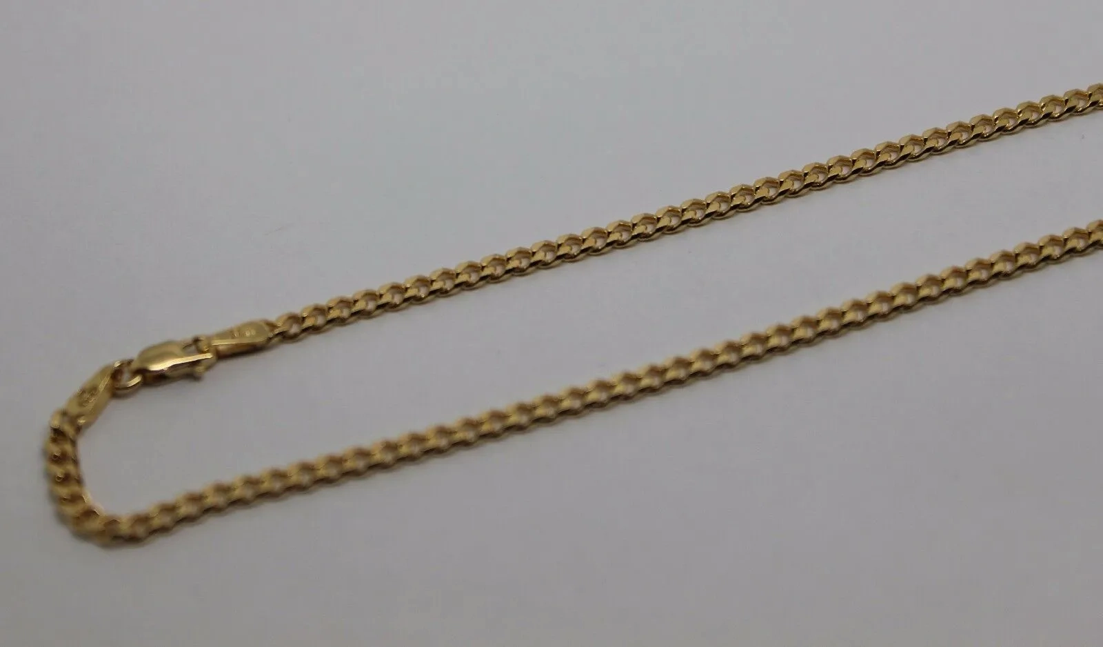 Genuine 9ct Solid Yellow Gold 25cm Kerb Curb Anklet Belcher 3.8g