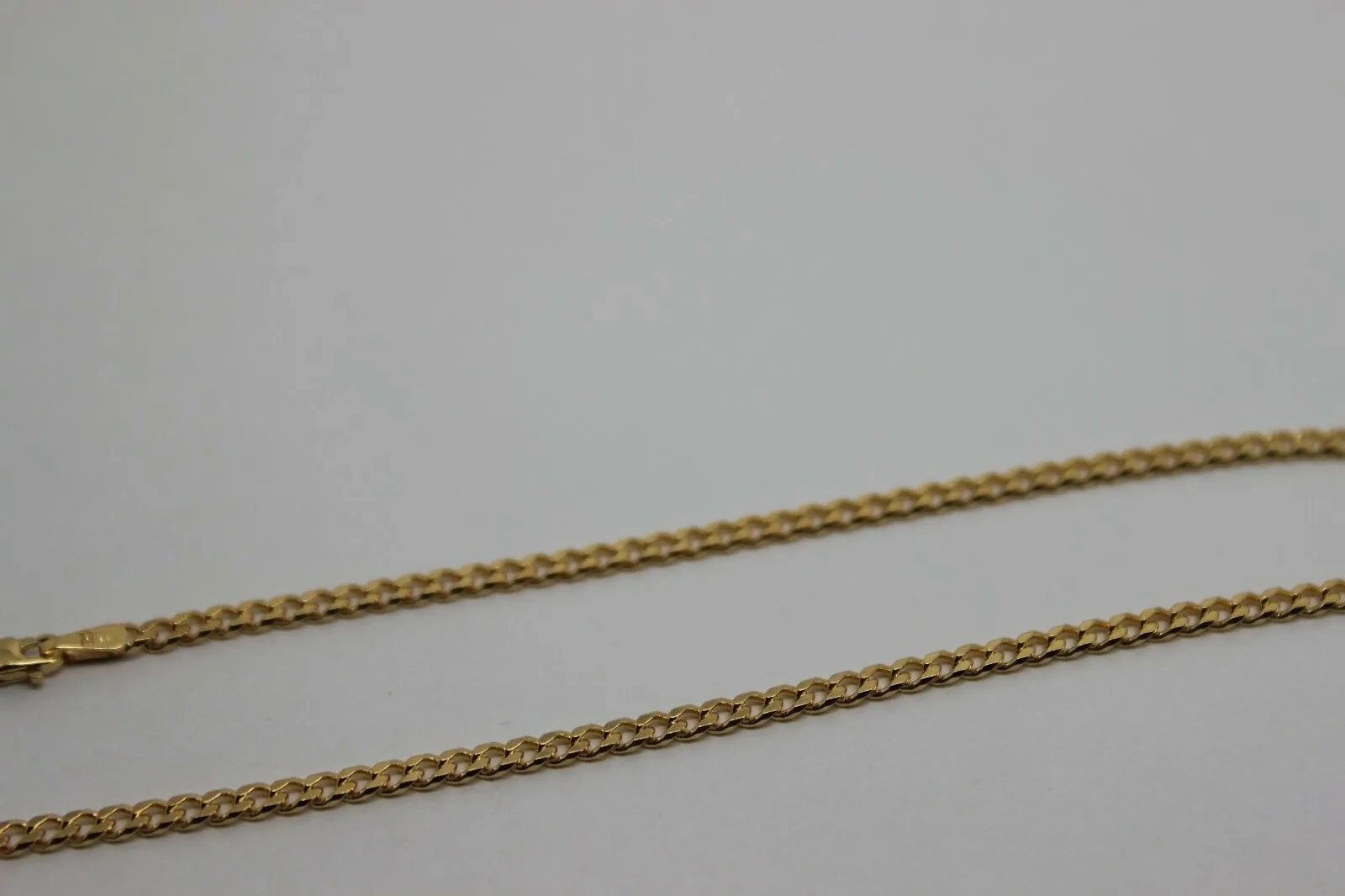 Genuine 9ct Solid Yellow Gold 25cm Kerb Curb Anklet Belcher 3.8g