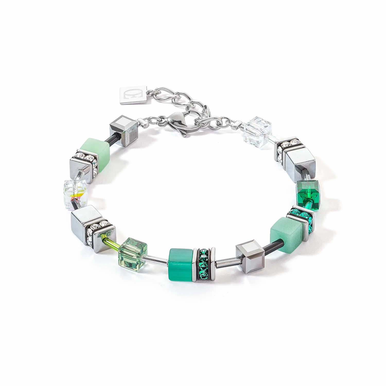 GeoCUBE? Iconic bracelet silver-green