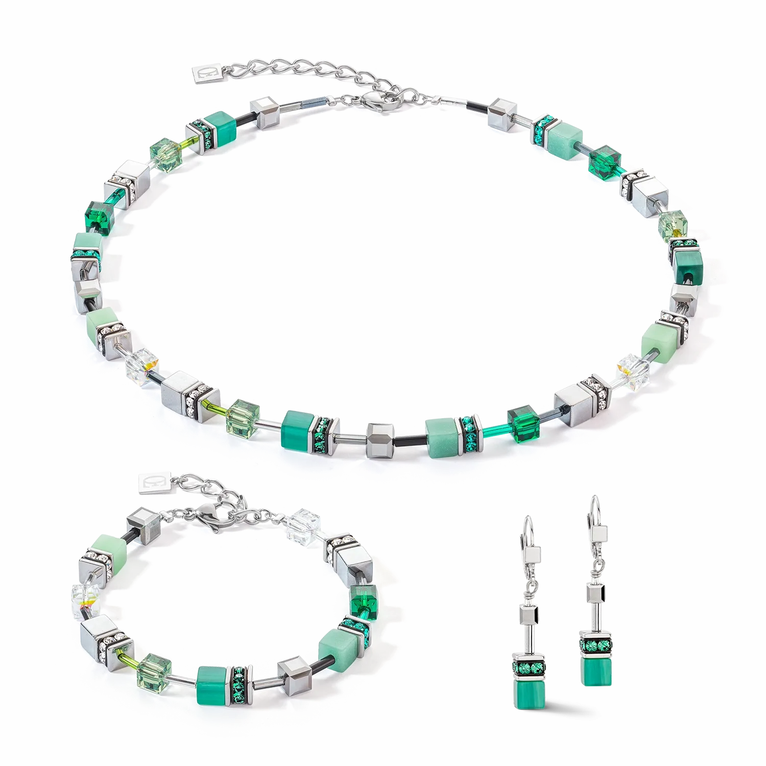 GeoCUBE? Iconic bracelet silver-green