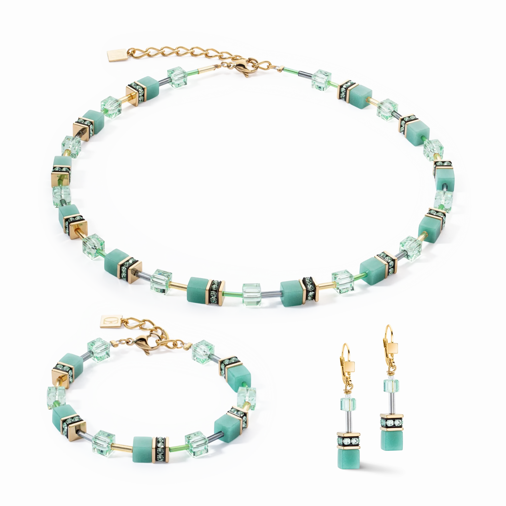 GeoCUBE? Iconic Mono Gold bracelet green