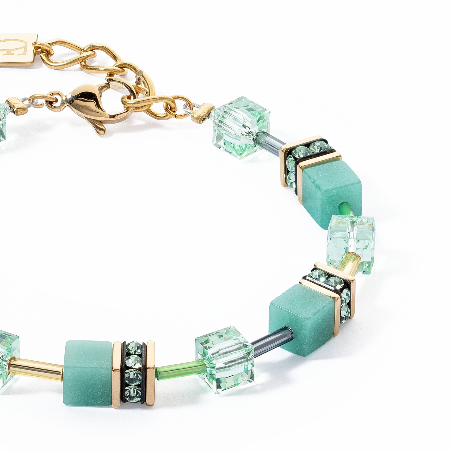 GeoCUBE? Iconic Mono Gold bracelet green