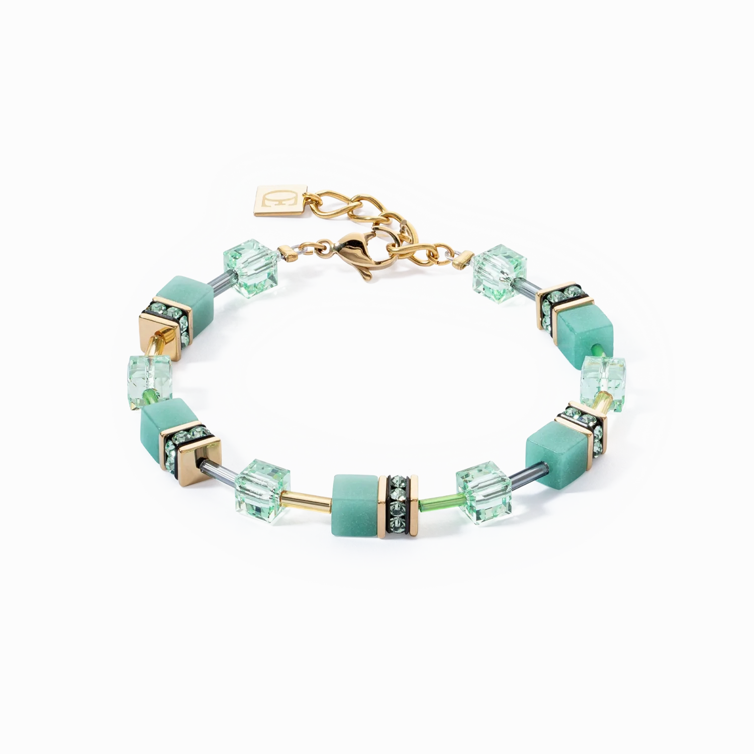 GeoCUBE? Iconic Mono Gold bracelet green