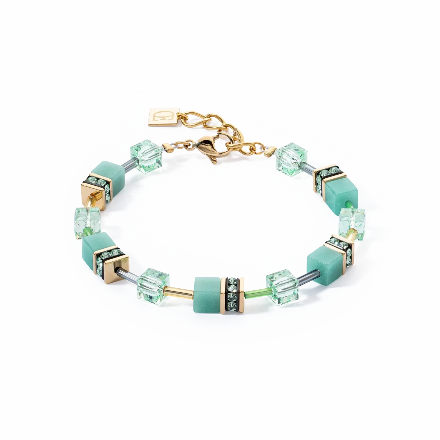 GeoCUBE? Iconic Mono Gold bracelet green