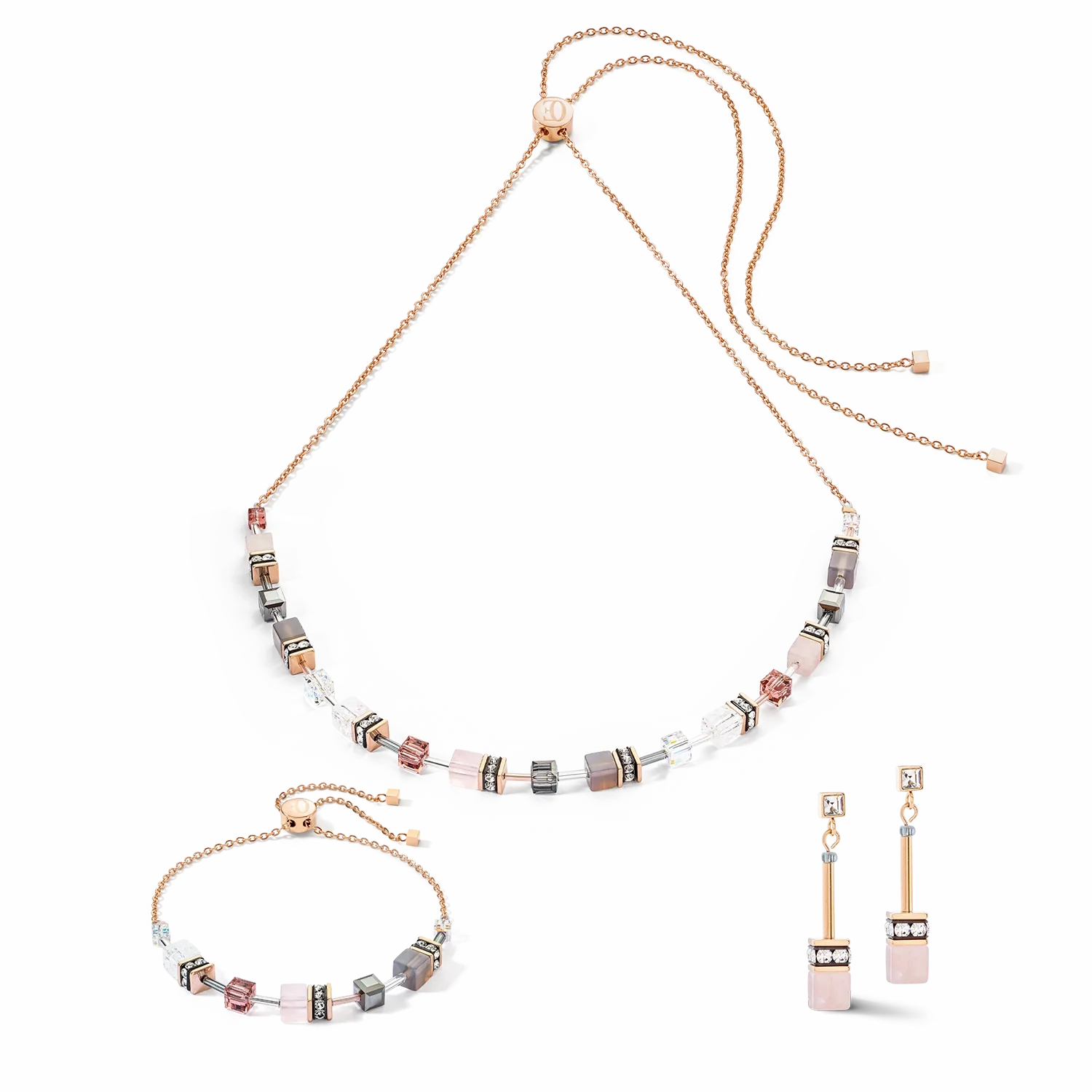 GeoCUBE? Iconic Nature Chain bracelet rose