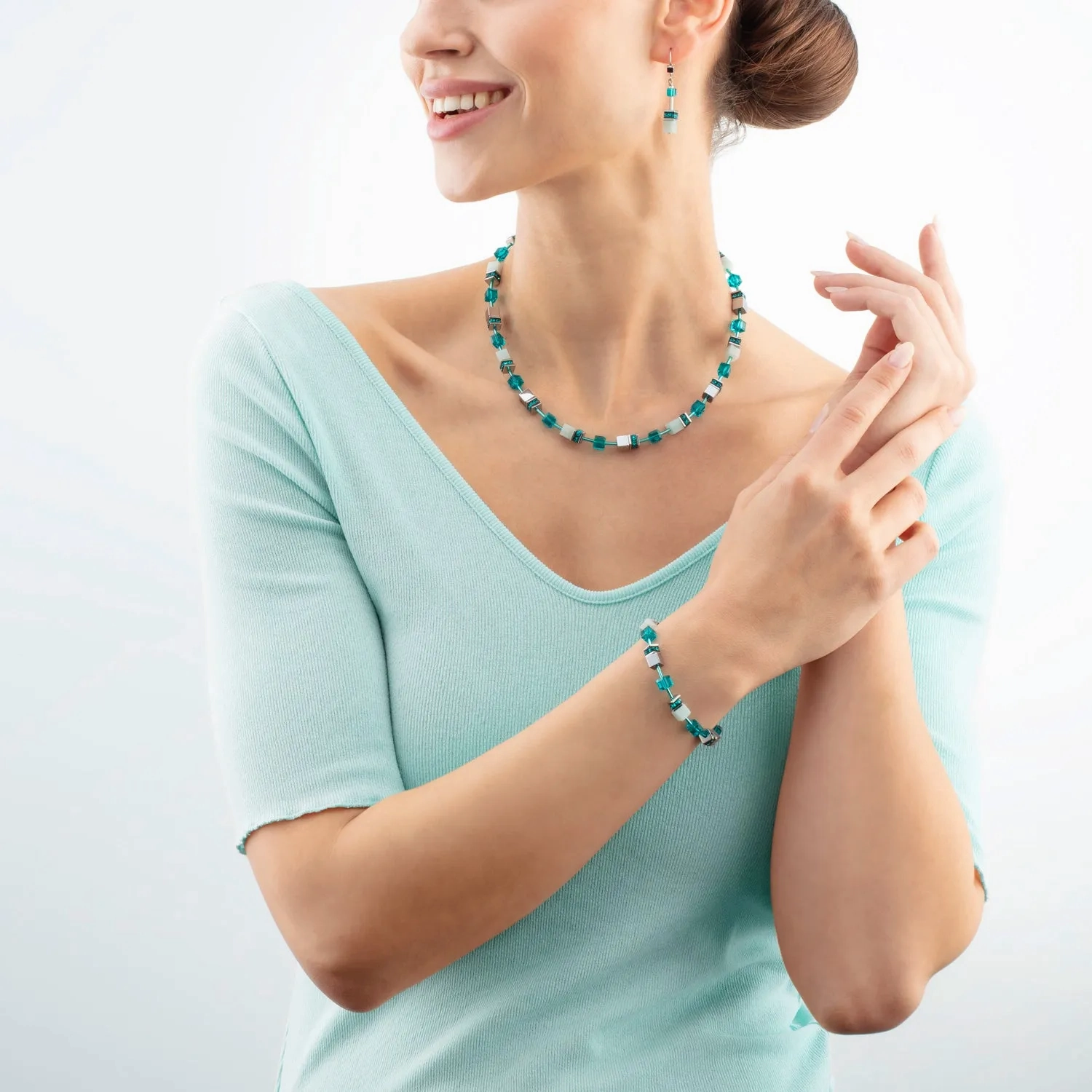 GeoCUBE? Iconic Precious bracelet silver-green