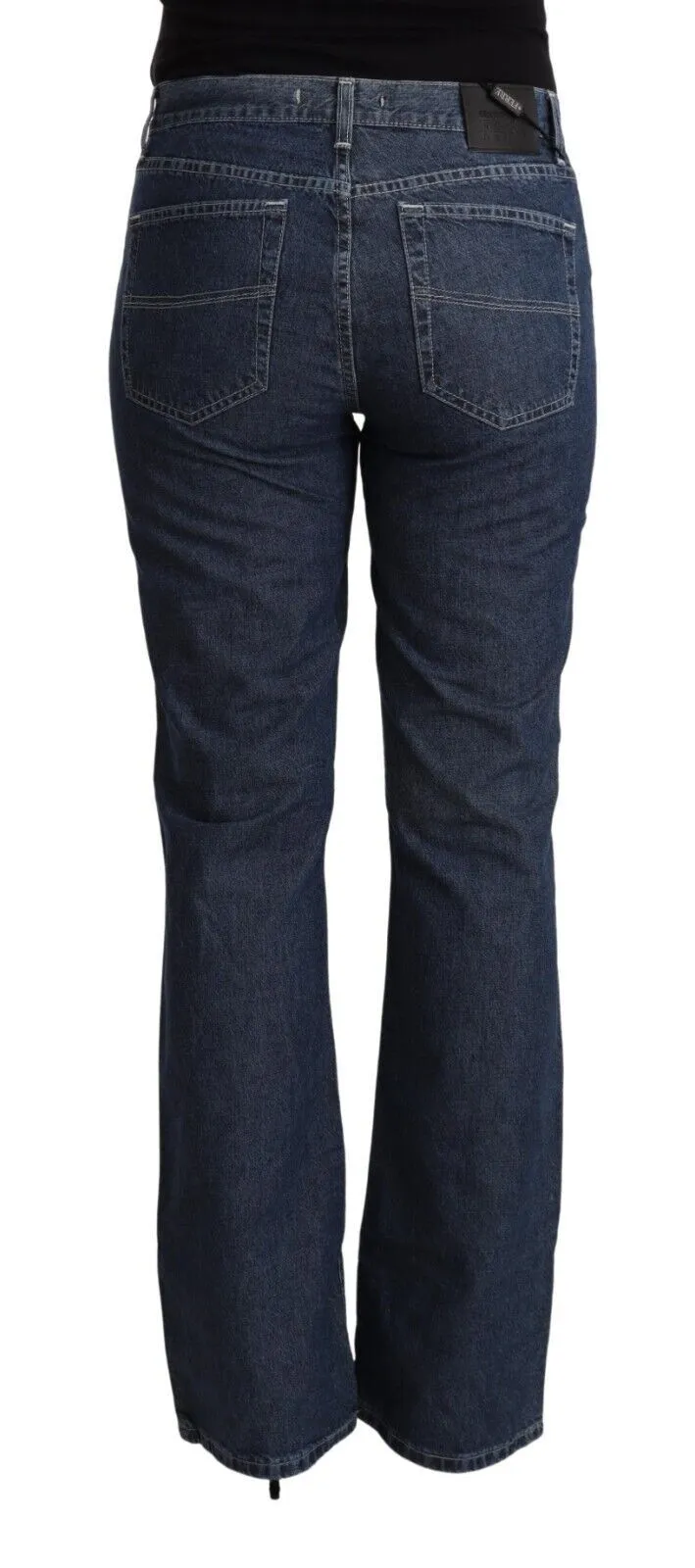 GF Ferre Baumwoll-Mittelhochbund-Fla Damenjeans