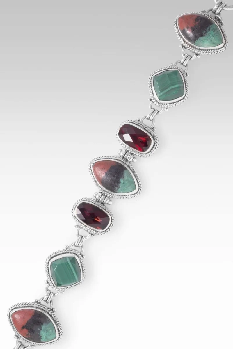 God is our Refuge Bracelet? in Chrysocolla Sonora, City Girl? Mystic Quartz &amp; Malachite
