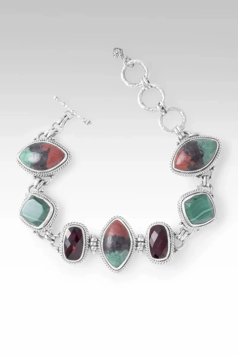God is our Refuge Bracelet? in Chrysocolla Sonora, City Girl? Mystic Quartz &amp; Malachite