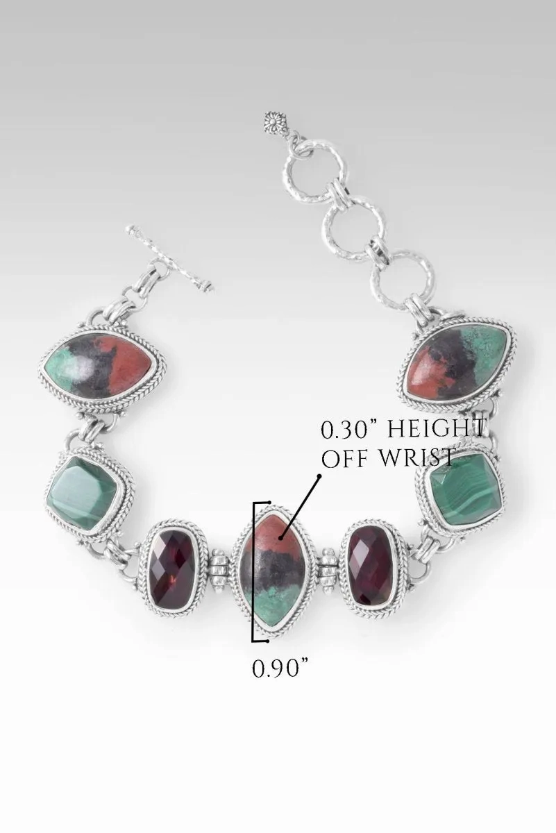 God is our Refuge Bracelet? in Chrysocolla Sonora, City Girl? Mystic Quartz &amp; Malachite