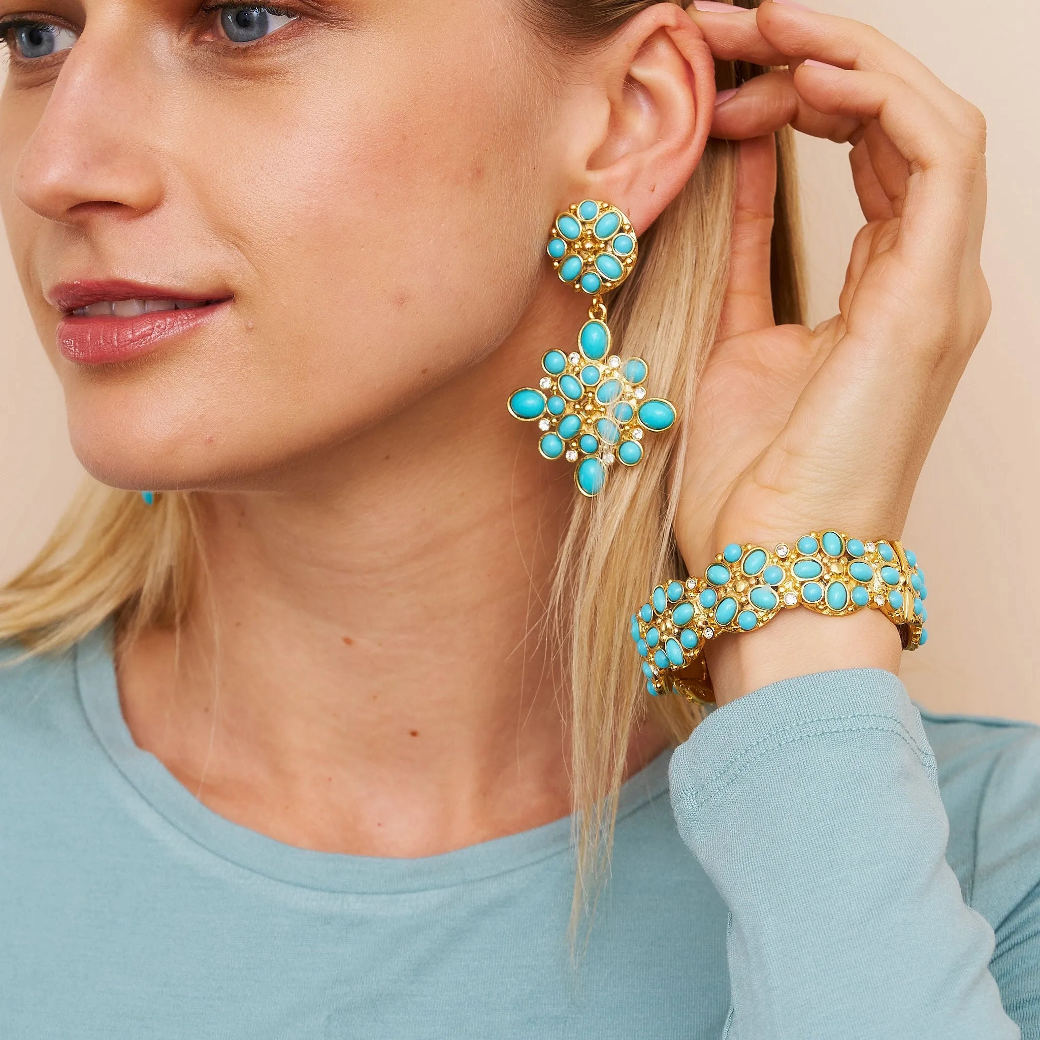 Gold &amp; Turquoise Bracelet