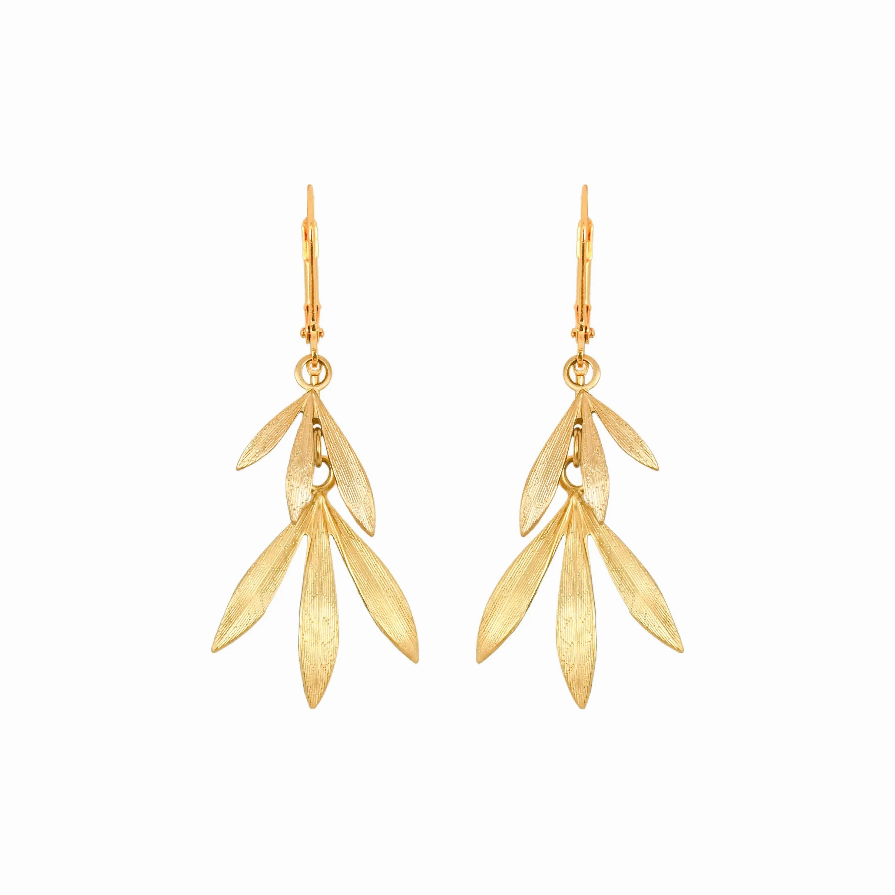 Gold Bamboo Earrings