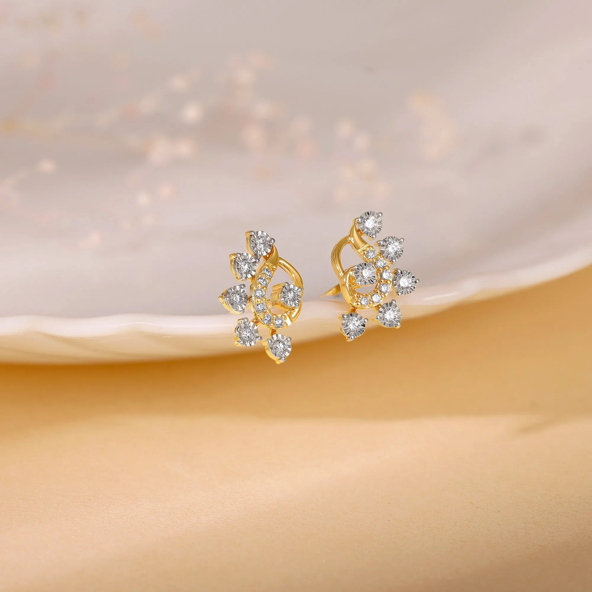 Gold Charisma Diamond Earrings