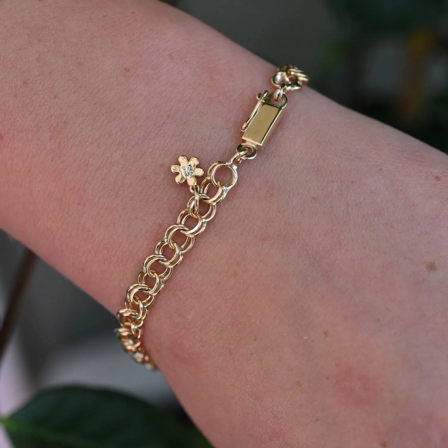 Gold Link Charm Bracelet