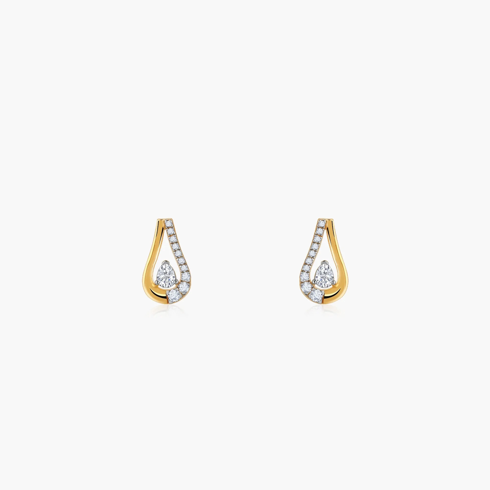 Gold Majestic Aura Diamond Earrings