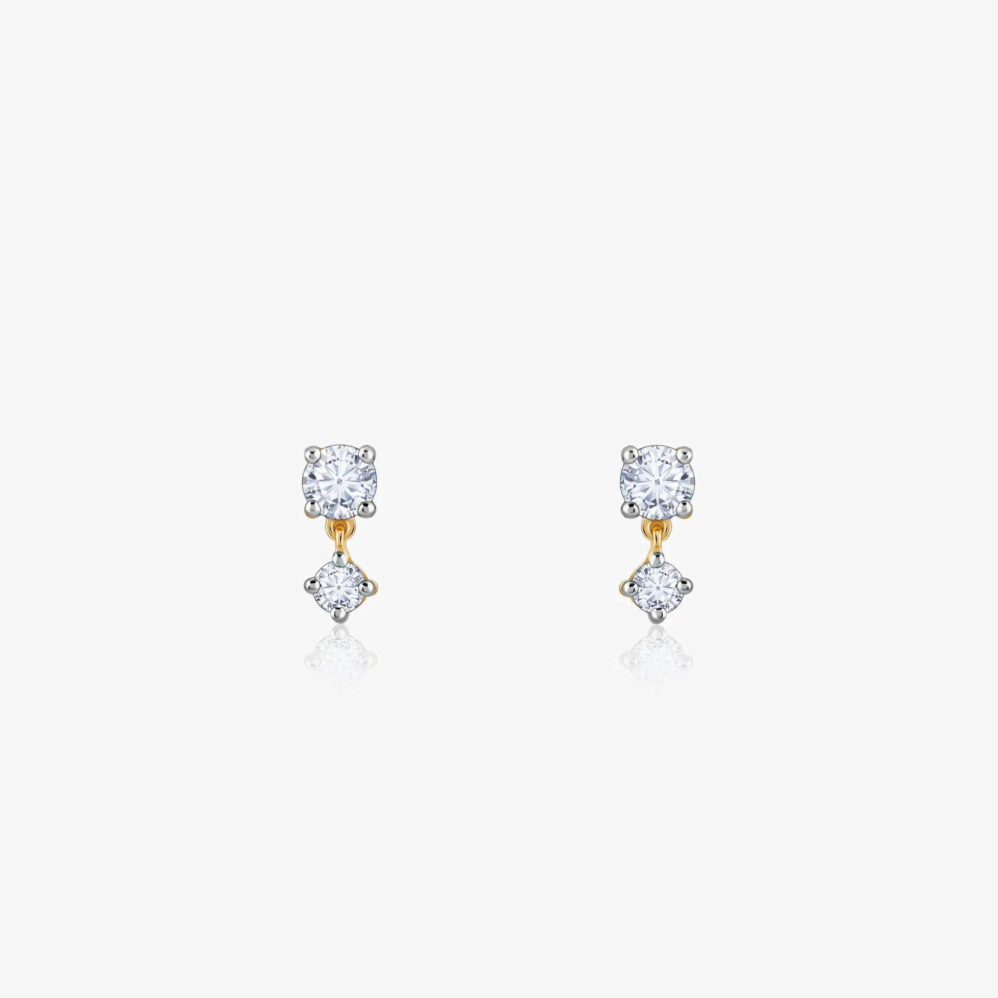 Gold Paseo Solitaire Diamond Studs