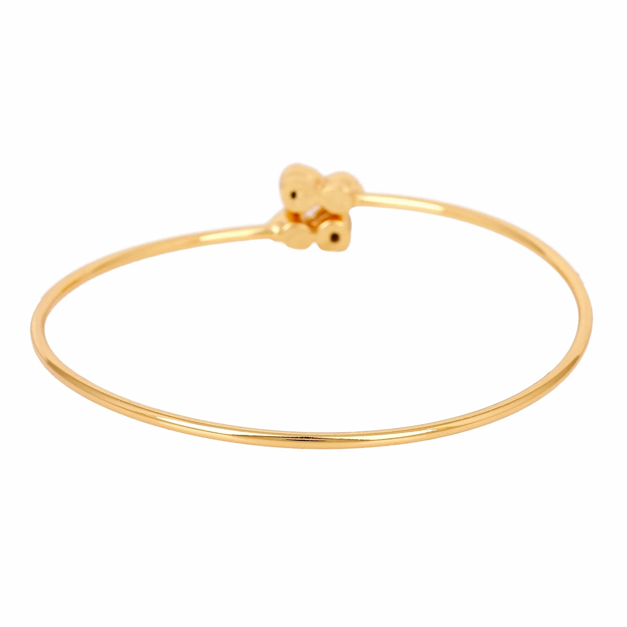 Gold Plated White Stone Bracelet For Womens