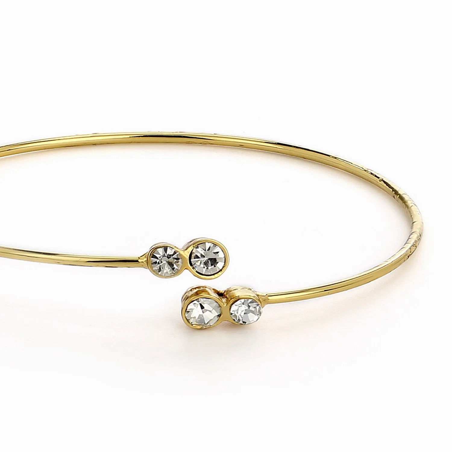 Gold Plated White Stone Bracelet For Womens