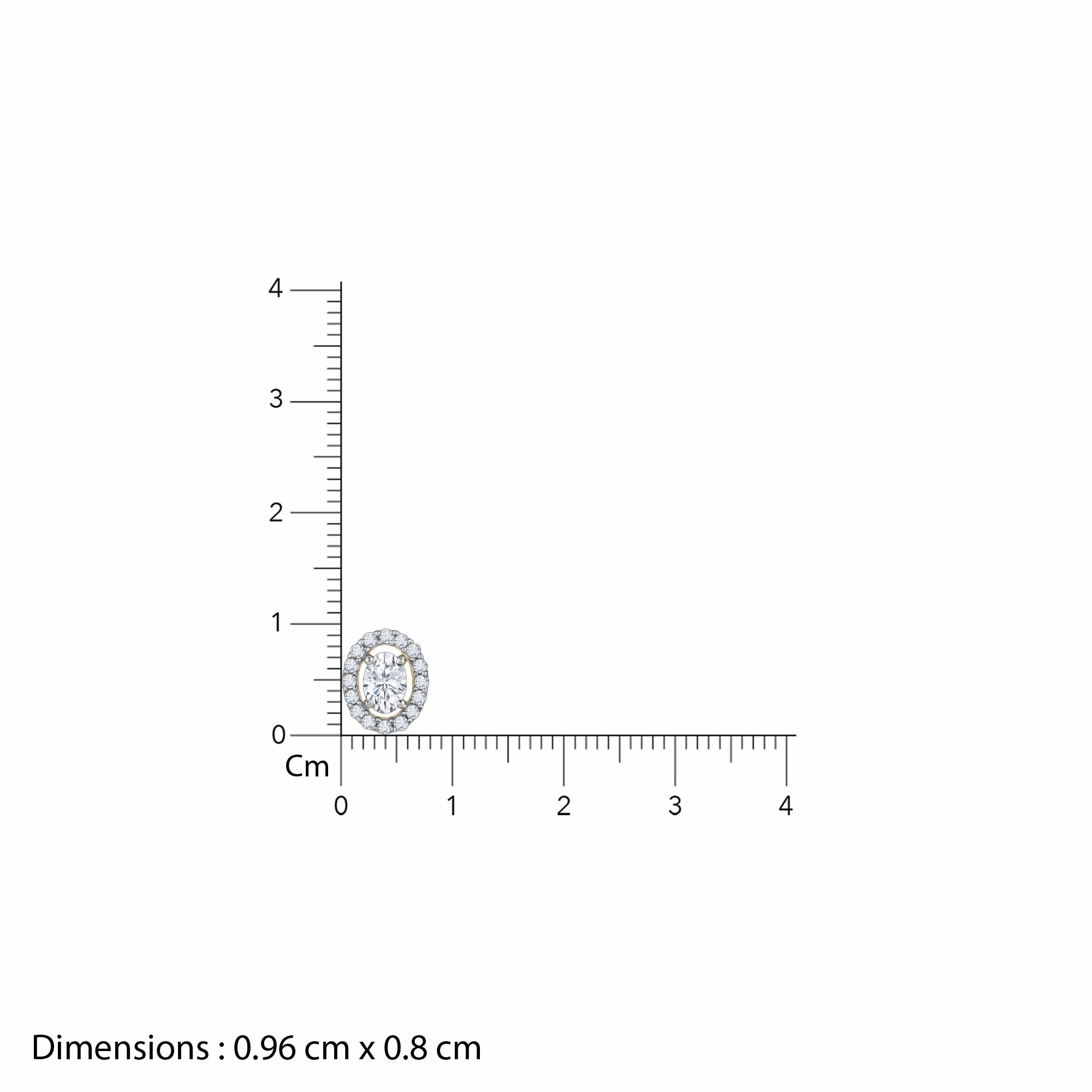 Gold Vesta Halo Solitaire Diamond Studs