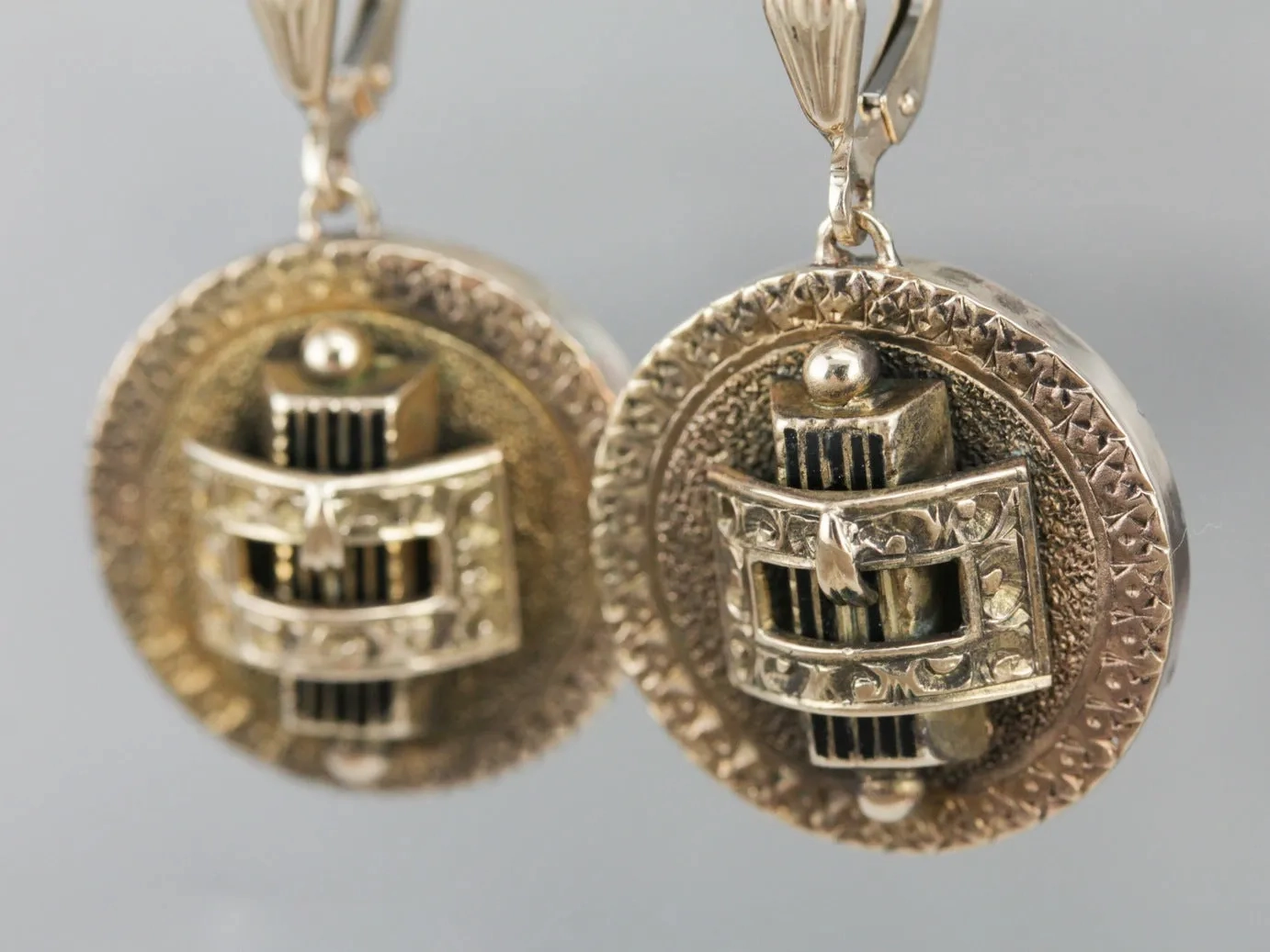 Gold Victorian Drop Earrings