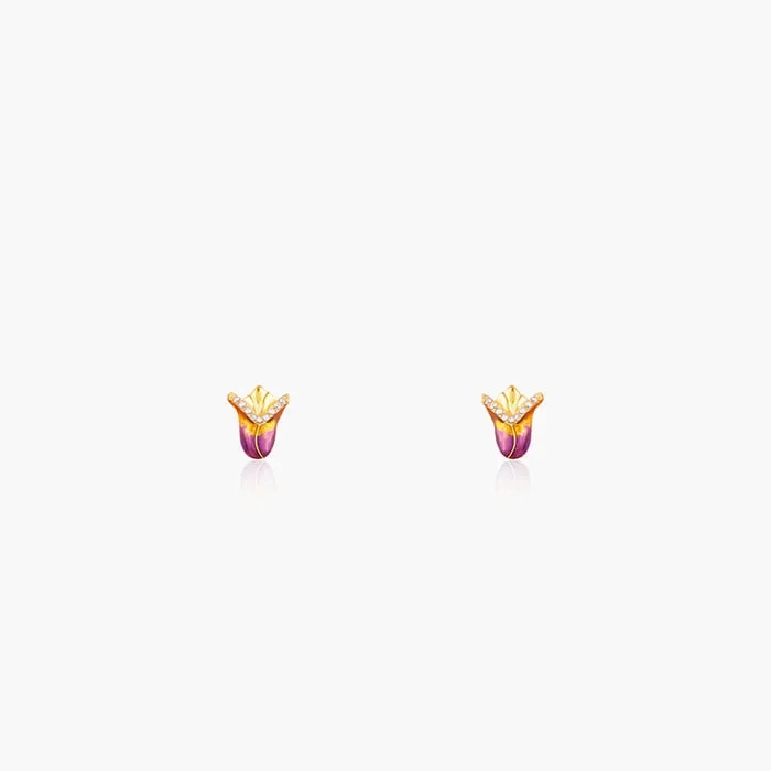 Golden Bell Mallow Bud Convertible Earrings
