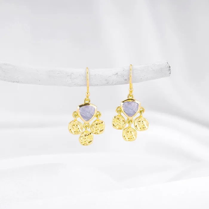 Golden Chalcedony Dangler Earrings