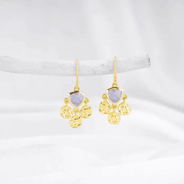 Golden Chalcedony Dangler Earrings