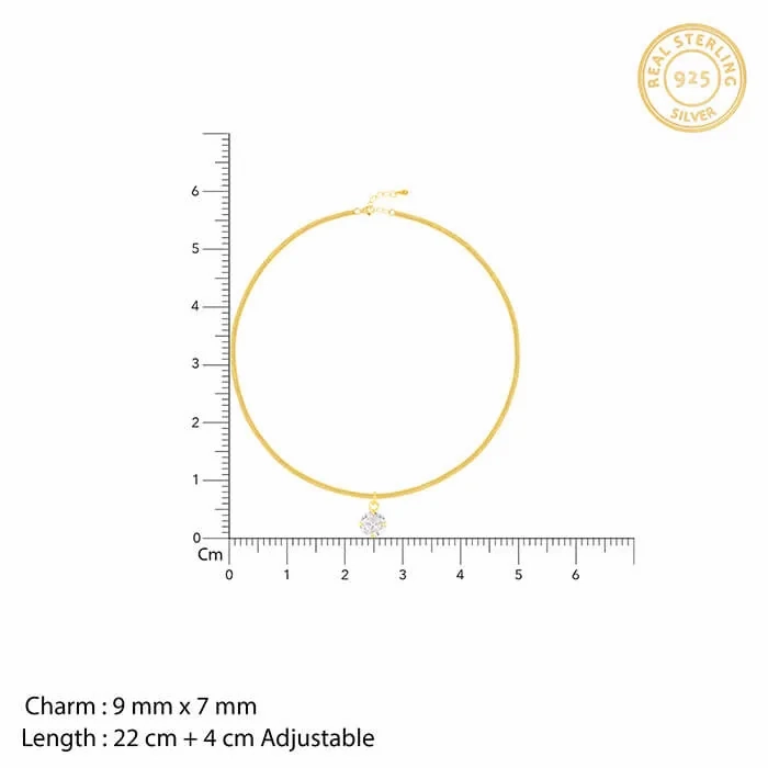 Golden Dangling Charm Anklet