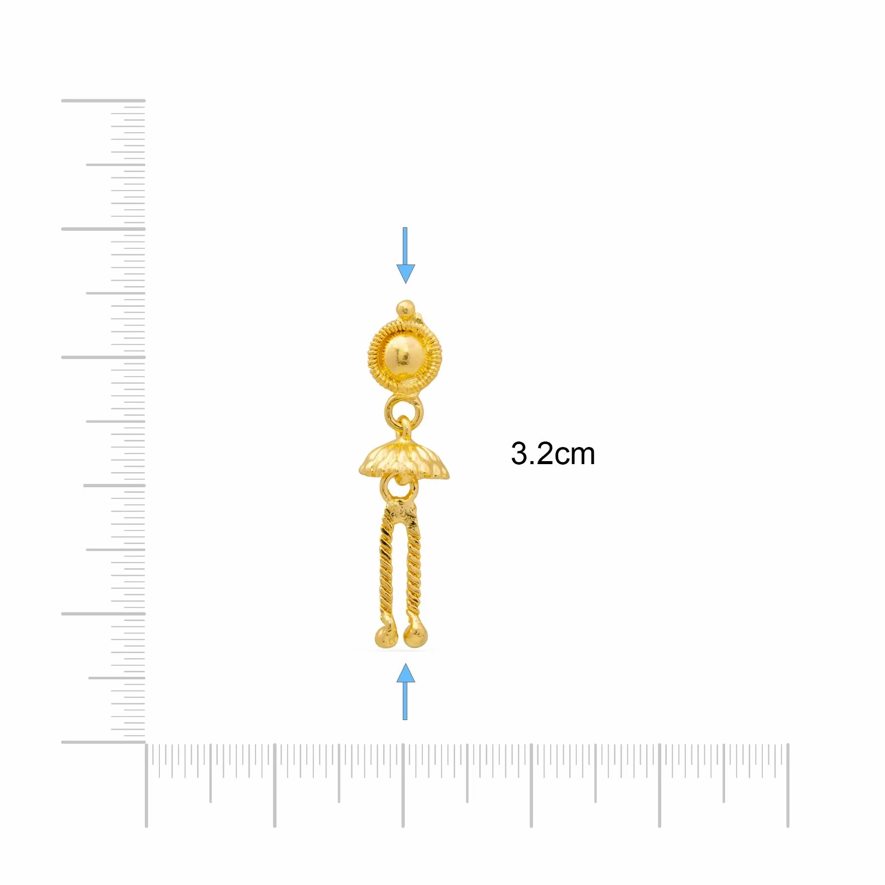 GOLDEN HANGING STUD PGHST279-001