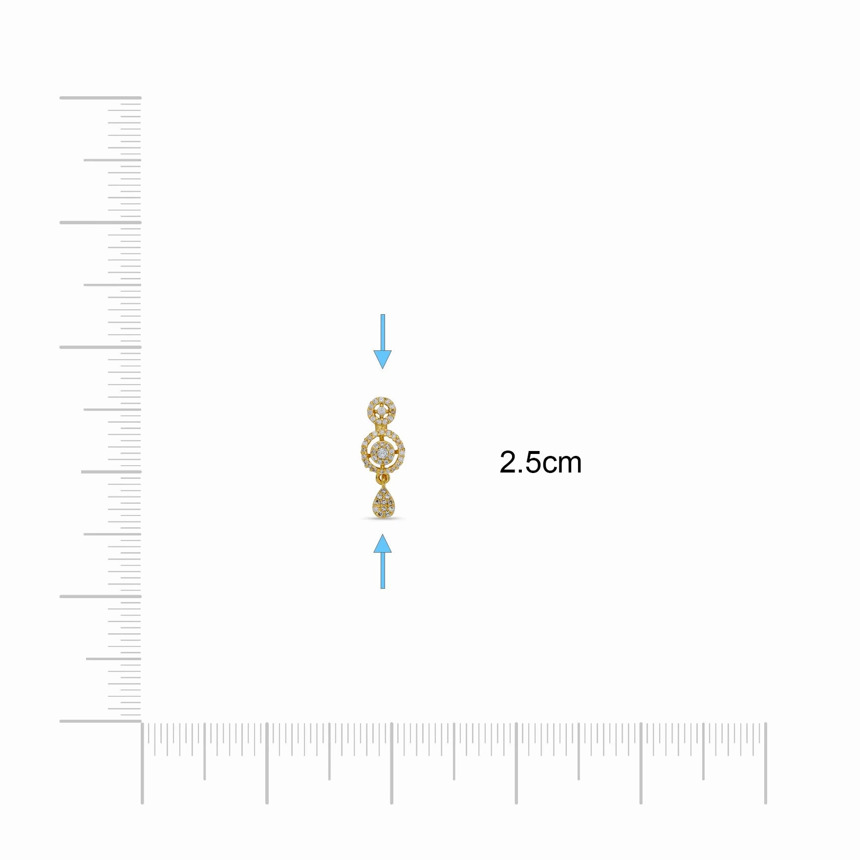 GOLDEN HANGING STUD PSHST262W-041