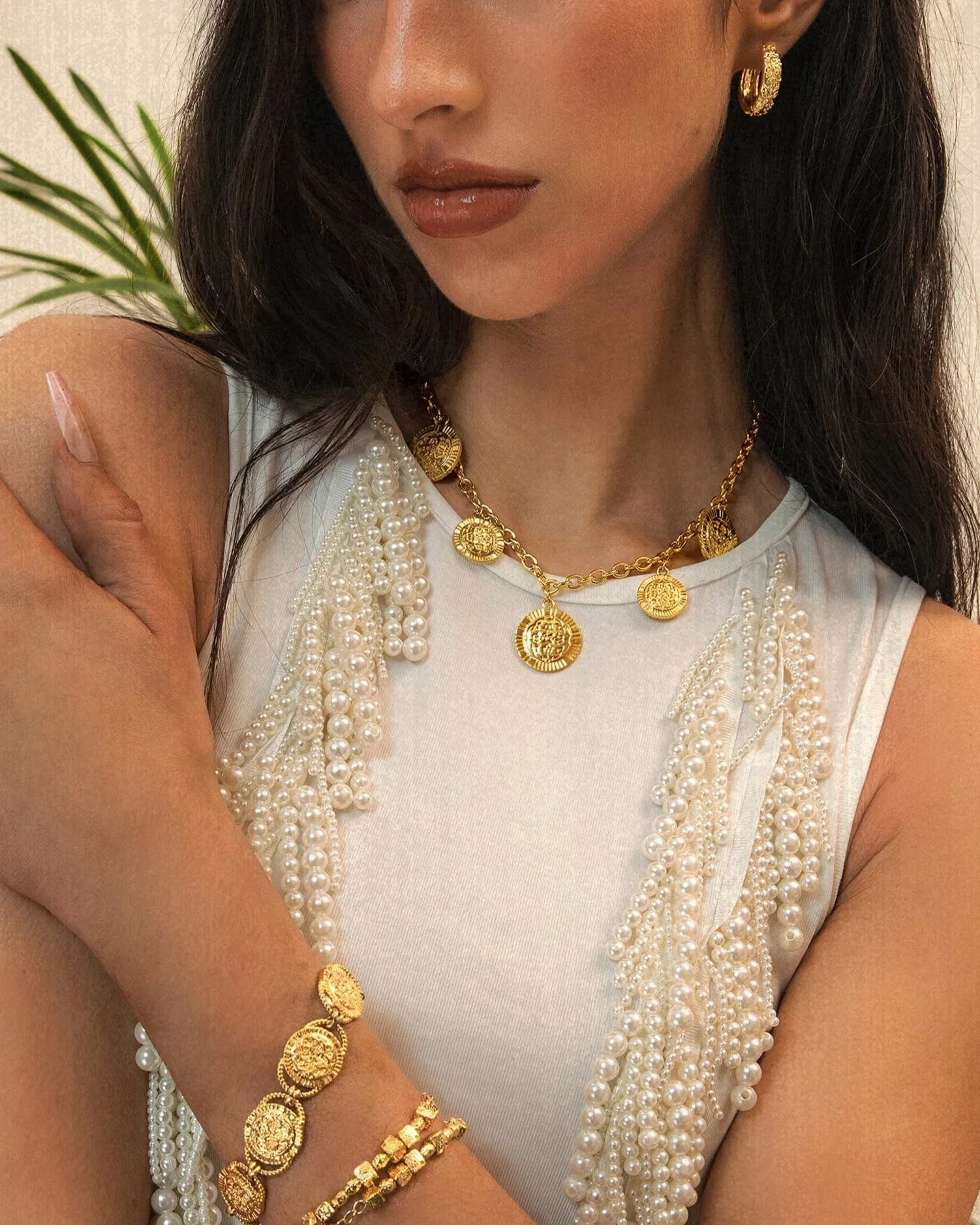 Golden Hojas Necklace