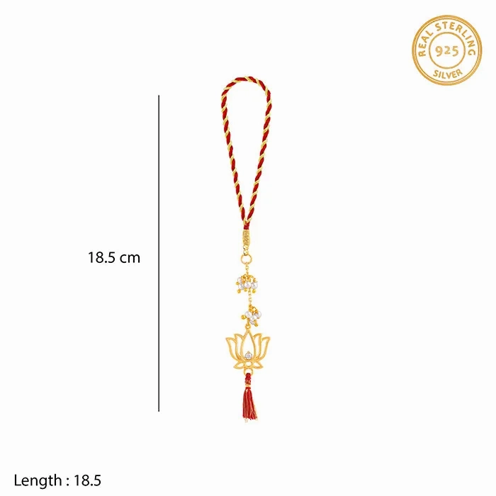 Golden Padmavati Lumba Rakhi