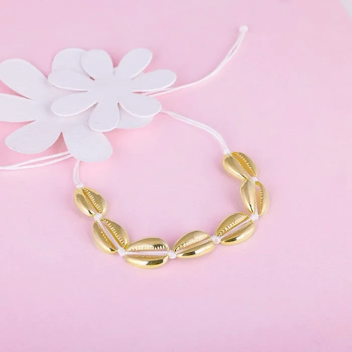 Golden Precious Cowry Anklet