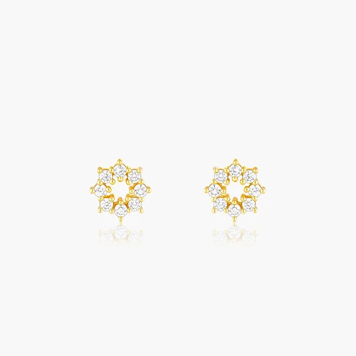 Golden Sparkling Earrings