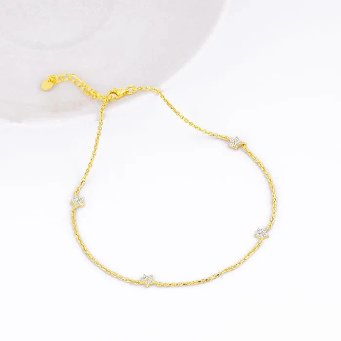 Golden Star Constellation Anklet