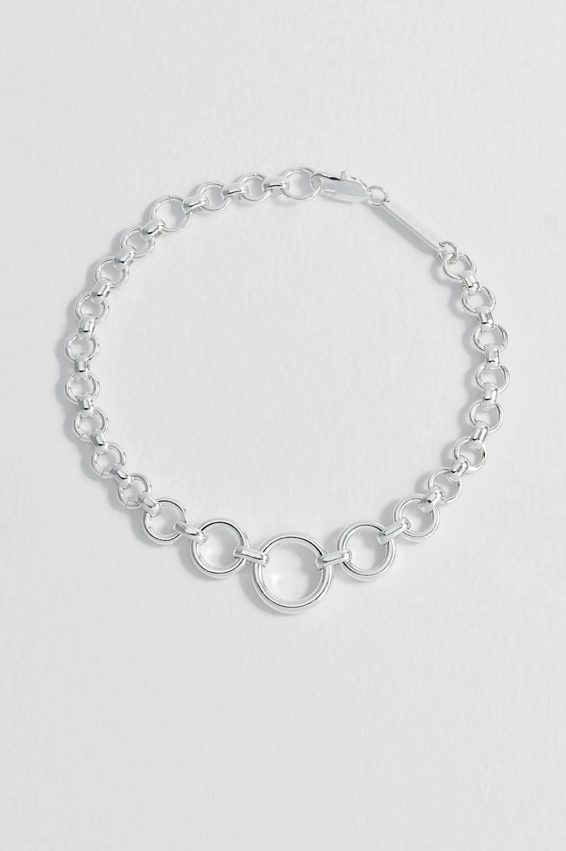 Graduated Round Link Chain Bracelet