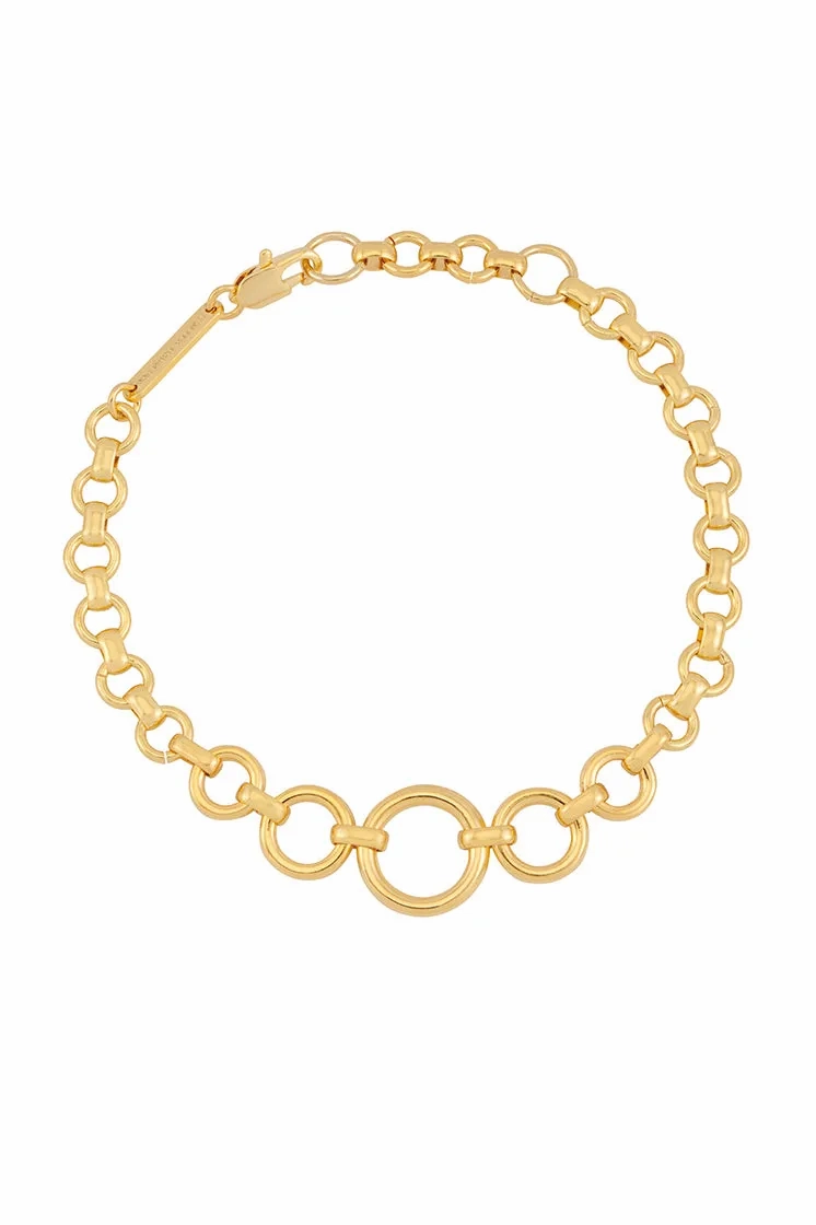 Graduated Round Link Chain Bracelet